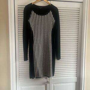 Karen Kane Black and White Houndstooth Dress